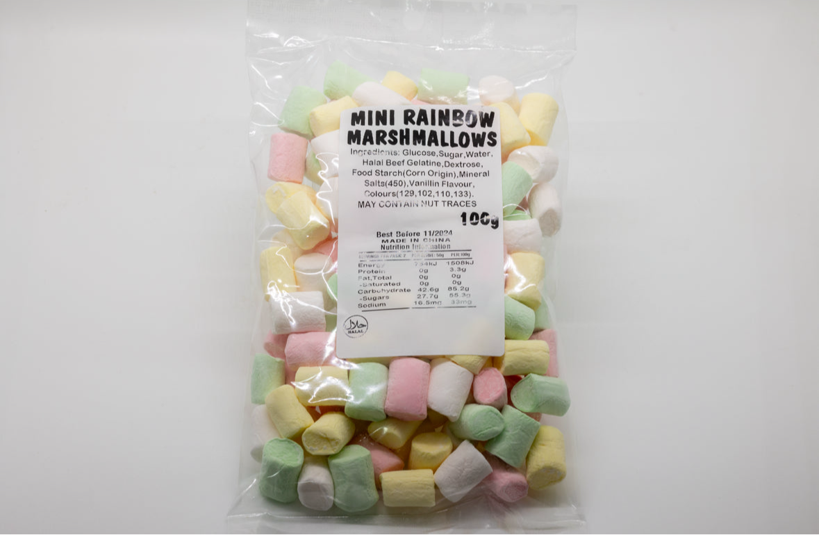 Mini Rainbow Marshmallows 100g