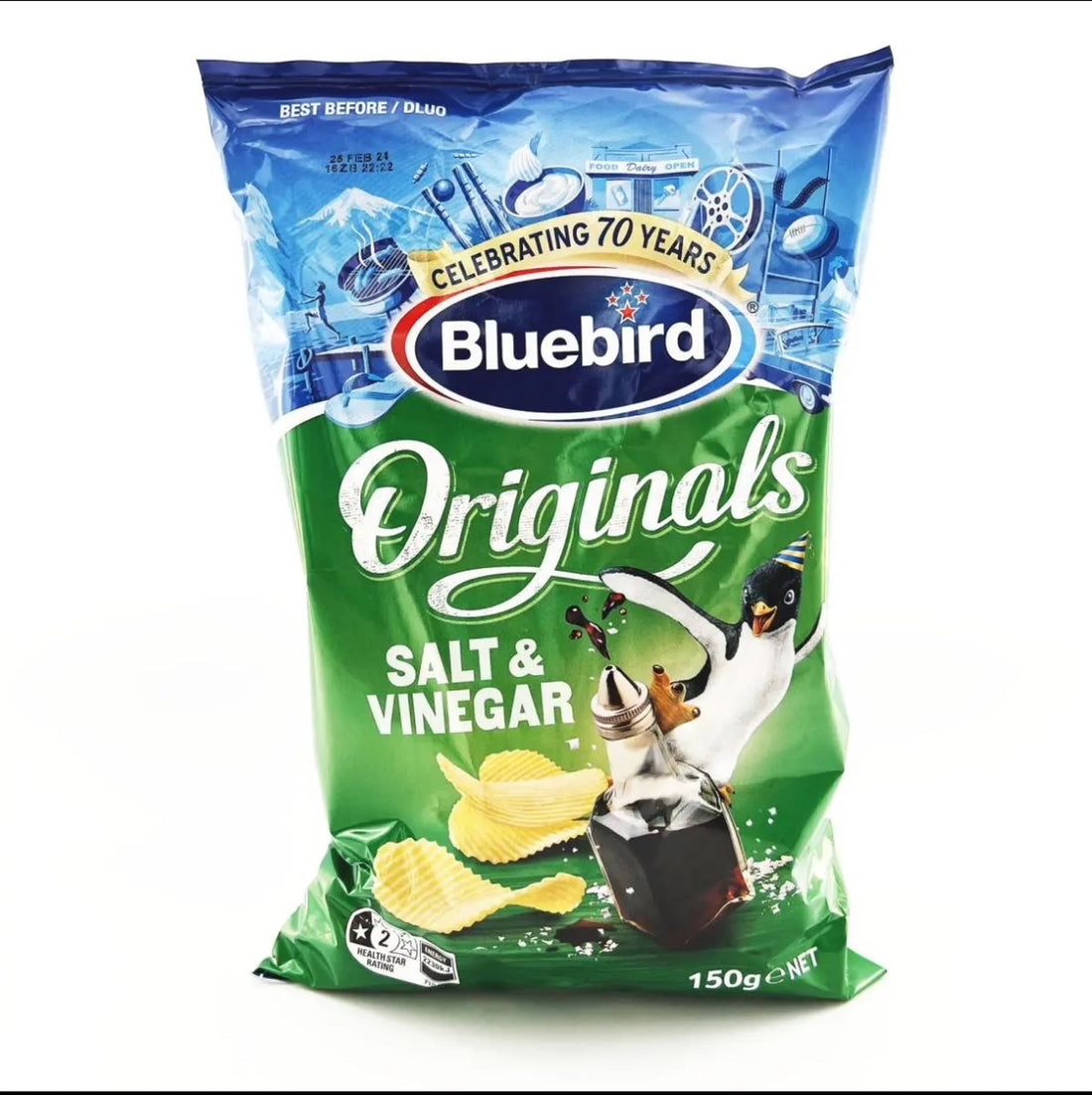 Bluebird Salt &amp; Vinegar 150g